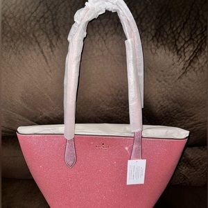 Kate Spade pink glitter tote